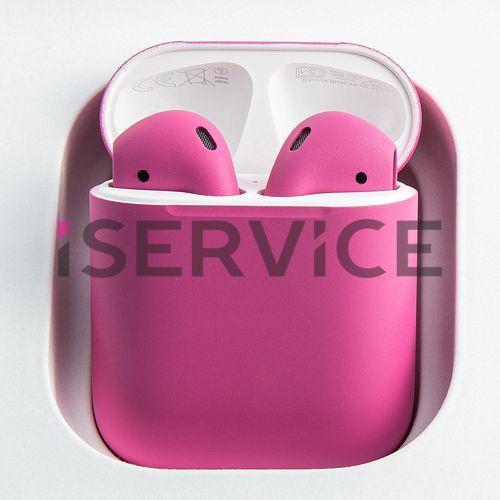 Беспроводные наушники Apple AirPods 2 Фуксия матовый (2019) в зарядном футляре