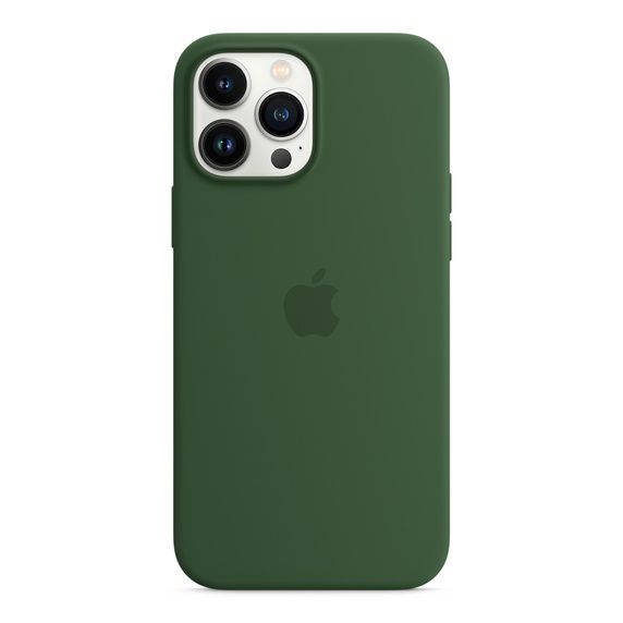 Силиконовый чехол MagSafe для iPhone 13 Pro Max, цвет «зелёный клевер»