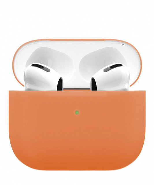 Чехол силиконовый vlp Soft Touch тонкий силикон для AirPods 3 оранжевый