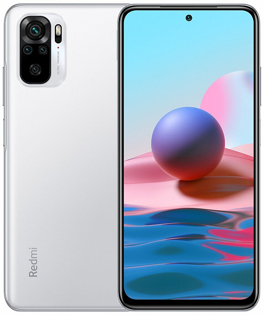 Смартфон Xiaomi Redmi Note 10 4/64GB белая галька