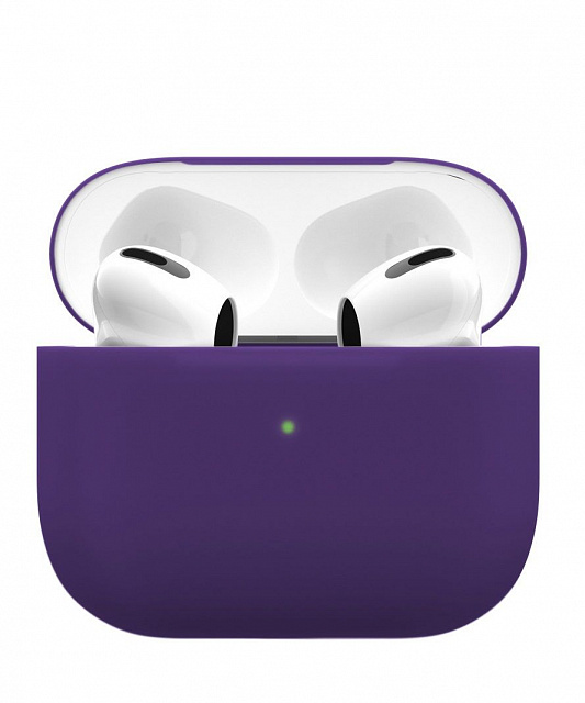 Чехол силиконовый vlp Soft Touch тонкий силикон для AirPods 3 темно-фиолетовый