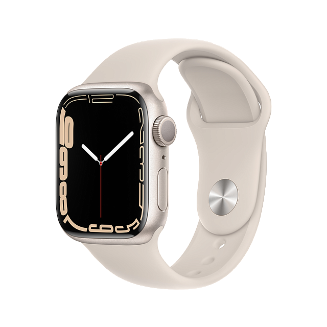 Apple Watch Series 7 41 мм Сияющая звезда, спортивный ремешок цвета сияющая звезда