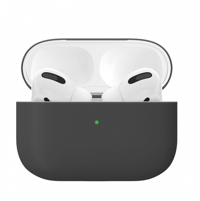 Чехол силиконовый vlp Soft Touch тонкий силикон для AirPods Pro темно-черный