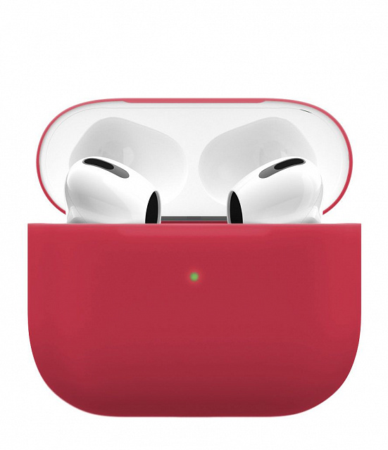 Чехол силиконовый vlp Soft Touch тонкий силикон для AirPods 3 красный