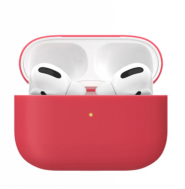 Чехол силиконовый vlp Soft Touch тонкий силикон для AirPods Pro красный